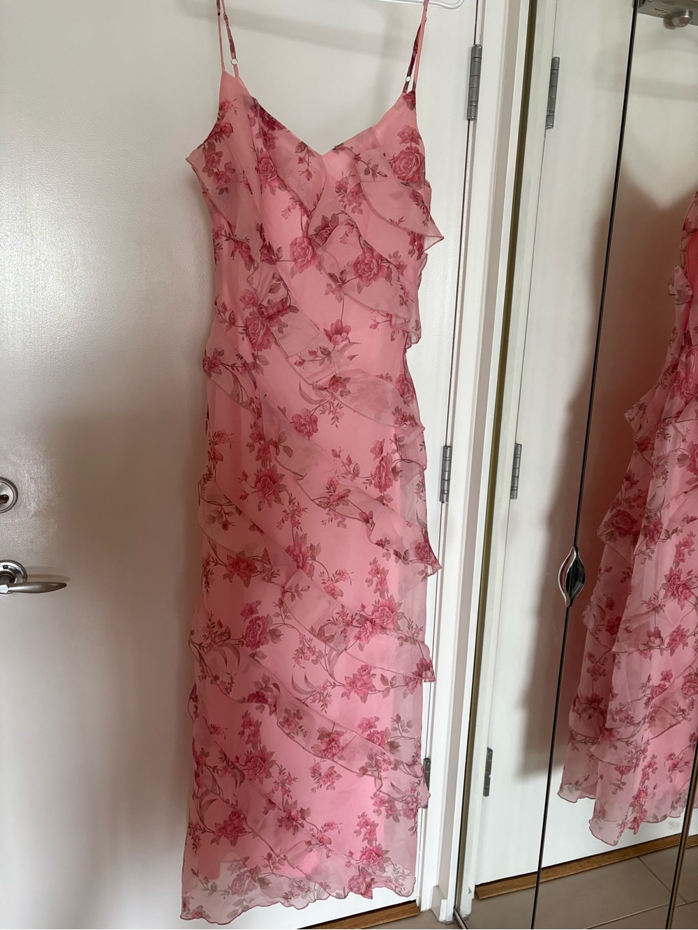 Petal & Pup Pink Floral Ruffle Maxi Dress - Picture 3 of 4